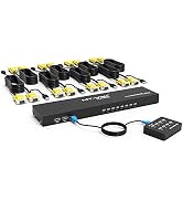 KVM Switch 8 Port, MT-VIKI 8X1 Rackmount KVM Switch VGA, Included 8 2-in-1 KVM Cables & Wire-Desk...