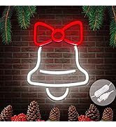 Bell Neon Signs for Wall Decor USB Operated Neon Art Decorative Lights for Home Office Bar Pub Cl...