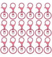 30Pcs Lobster Claw Clasps Keychain for Jewelry Making,Metal Lobster Clasp Swivel Trigger Clips wi...