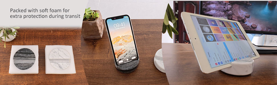 marble phone stand