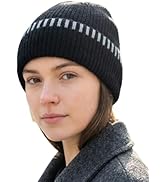 AlturaGo Beanie for Men Women Unisex Winter Hat Cuffed Thick Chunky Knitted Beanies Skull Cap wit...