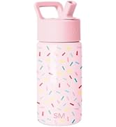 Simple Modern Kids Water Bottle with Straw Lid | 14oz Insulated Stainless Steel Kids Tumbler & Sp...