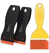 CHOUWEEK Double Edged Plastic Razor Blade Scraper,Non-Scratch Cleaning Labels&Decals Sticker from...