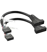 IYUANEPRO 2Pack USB 3.0 to USB 2.0 Header Adapter Cable, USB3.0 19Pin Male to USB2.0 9Pin Female ...