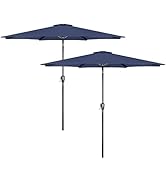 HealSmart 2pcs 9ft Patio Umbrella with Push Button Tilt/Crank, Outdoor Table Market Yard Umbrella...