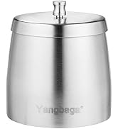 Yangbaga XL Ashtray with Lid for Cigarettes ,Windproof/Rainproof Stainless Steel Unbreakable Mode...