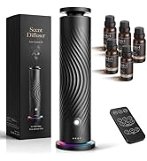 Serecen Waterless Essential Oil Diffuser Starter Kit, 5 Hotel-Inspired Oils | Remote Control • Ul...