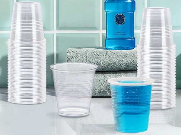 plastic bathroom cups