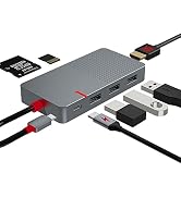 ANYPLUS USB C Hub Multiport Adapter, 7 in 1 USB C Dongle Laptop Docking Station with 4K HDMI, 3Po...