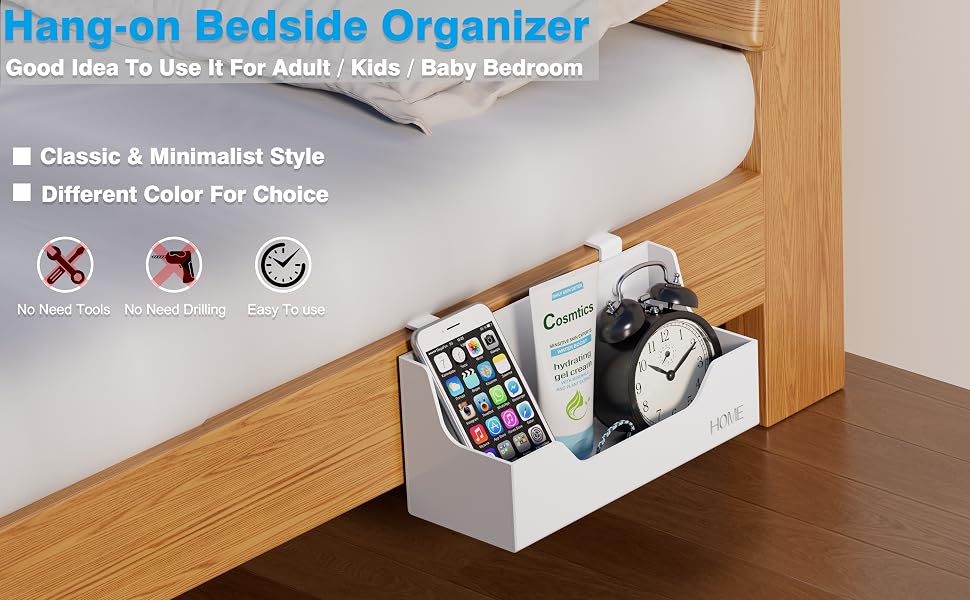 Bedside Organizer Shelf