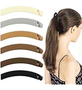 Banana Hair Clips, Ahoney 6 Pack Banana Clip Vintage Hair Clips for Thin Hair Women 4" Banana Cli...