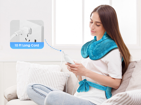 FluffyWarmth heating pad for neck and shoulders and back birthday gifts for women men mom dad