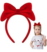 BAHABY Red Bow Headband Bow Headbands for Women and Girls Costumes for Girls Snow White Hair Acce...
