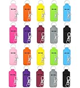 Krijuess 20Pcs Chapstick Holder Key Chain Lipstick Holder with 20Pcs Keychains,Portable Lip Balm ...