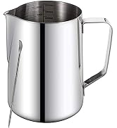Nicunom 50oz Stainless Steel Milk Frothing Pitcher, Coffee Tools Cup Steaming Pitchers with Decor...