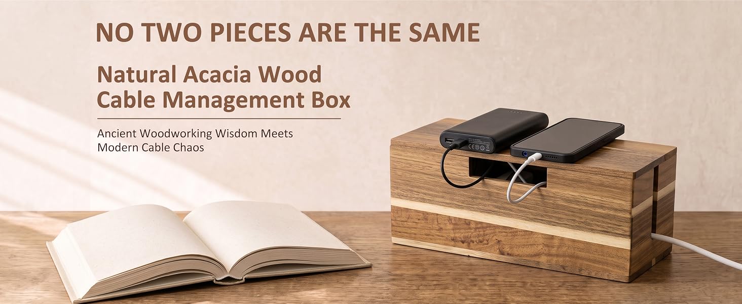 cable management box large wooden storage box outlet shelf with cord storage cord hider desk