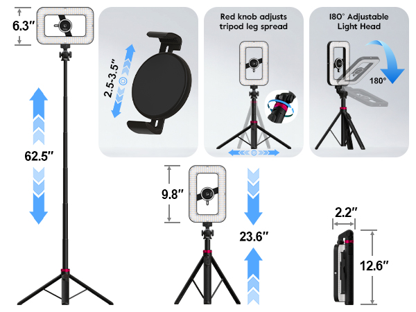 ring light tripod with iPhone