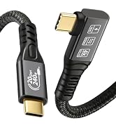 CHENLENIC USB C 3.2 Gen2x2 20Gbps Cable, 90Degree USB C 4K@60Hz UHD Video 5A/240W PD3.1 Fast Char...