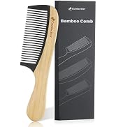 Combetter Natural Bamboo Comb for Detangling, Durable Bakelite Infused Anti Static Fine tooth Com...