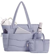 Wandering Nature Work Tote Bag with Cup Holder, Nurse Bag 2 Set, 15.6