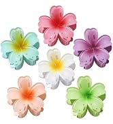 SMKSL 6 Pcs Flower Hair Claw Clips for Women Hawaiian Large Hair Clips for Thick Thin Curly Hair,...