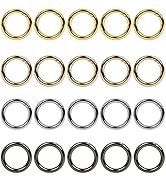 20Pcs Trigger Spring O Rings,4 Colors Round Carabiner Clip Snap Hooks Spring Keyring Buckle for D...
