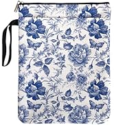 Blue and White Porcelain Vintage Chinoiserie Printing Book Lovers Gifts Book Sleeve for Women Gra...