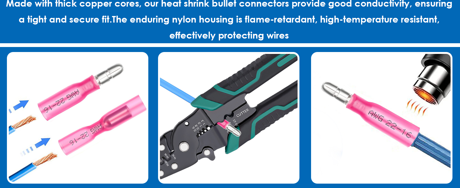 Heat Shrink Bullet Connectors