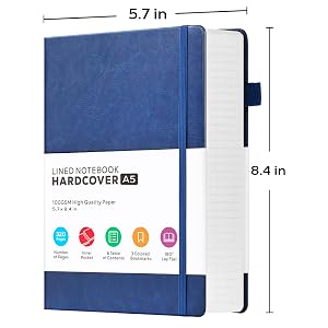 Thick hardcover notebook journal