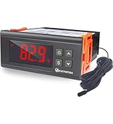 KETOTEK Digital Temperature Controller Fahrenheit &Centigrade Thermostat 120V 16A Relay with Sens...