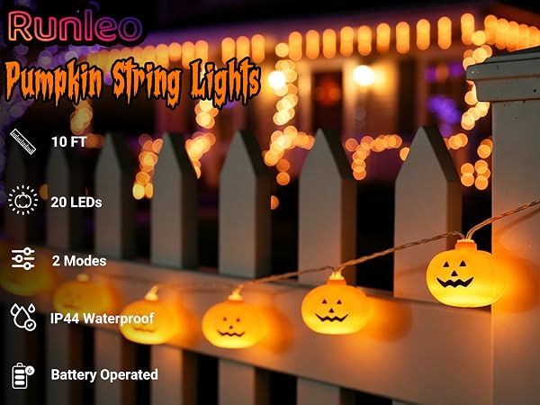 Halloween Decorations Pumpkin String Lights