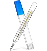 MAGICLULU 1Pc Glass Oral Temperature Adult Free Clinic Armpit Fast Reading Fever Indicator(Double...