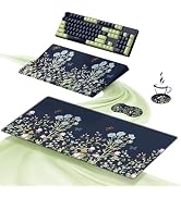 Ospelelf Keyboard Wrist Rest Stand Pad and Ergonomic Mouse Pad Set with Large Mousepad, Memory Fo...