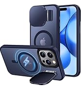 Silverback for iPhone 15 Pro Case with Camera Cover, MagSafe-Compatible Case with Built-in Stand,...