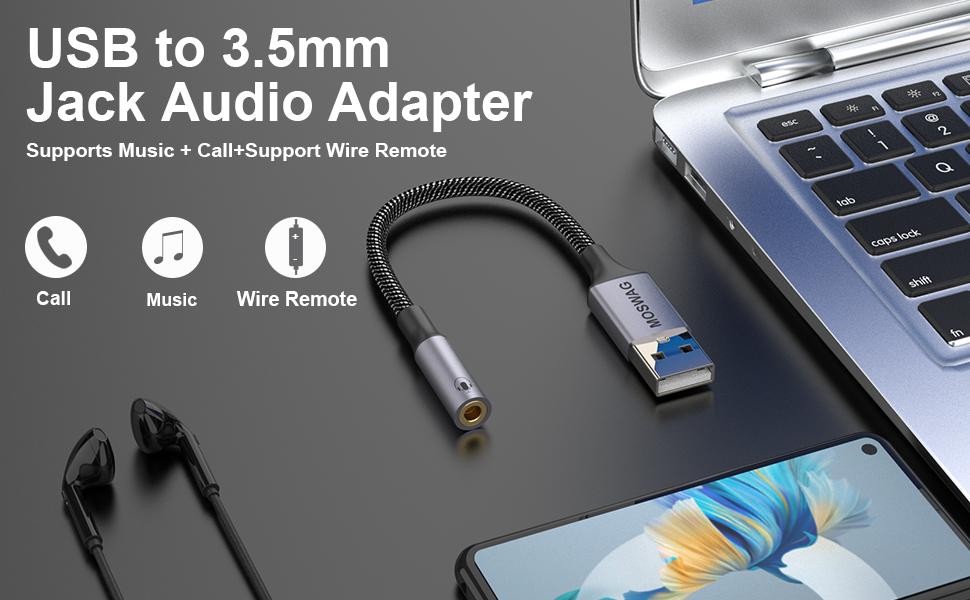 usb to 3.5mm audio adapter