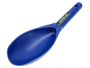 heavy duty black scoop for gold panning and gold prospeccting on white background