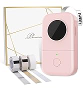 Phomemo D30 Label Maker Machine with Tape 3 Roll Adhesive Label, Bluetooth Mini Label Printer The...