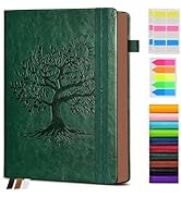 Vintage Leather Journal - 300 Page Lined Journal Notebook with Numbered Pages,A5 Notebook for Wom...