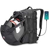 kemimoto Motorcycle Backpack Helmet Backpack 37L Motorcycle Helmet Bag with USB-charge Port Large...
