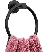Marmolux Acc - Matte Black Towel Ring | Modern Hand Towel Holder for Bathroom Wall | SUS304 Stain...