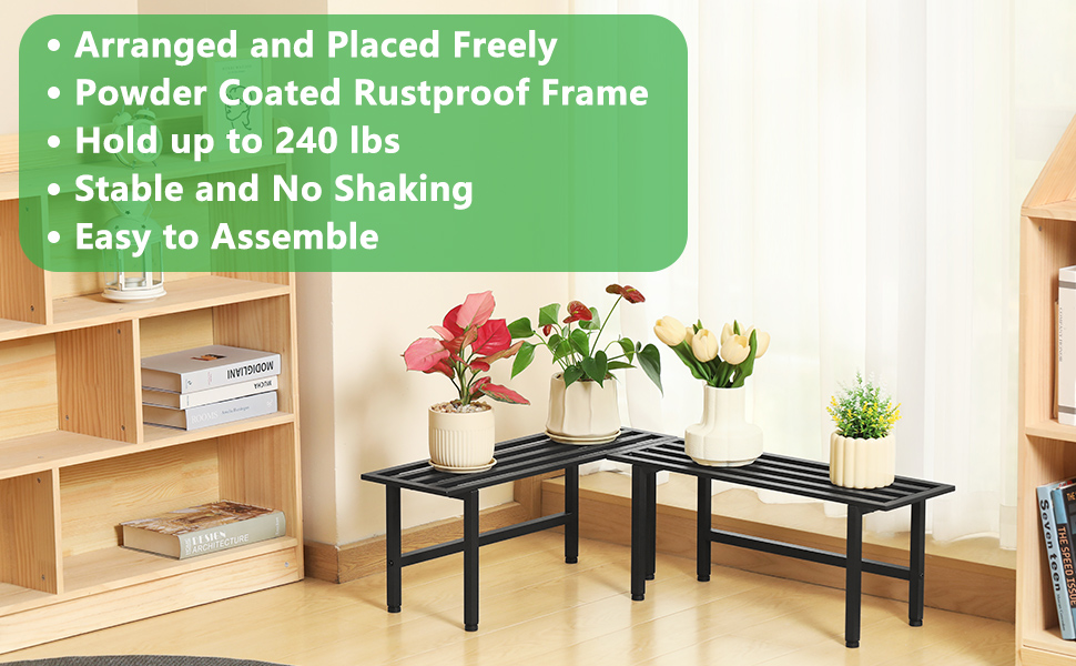 Dipion single tier plant stand,2 pack