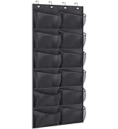 KIMBORA Boots Hanging Shoe Organizer for Closet 12 Extra Large Mesh Pockets Over The Door Shoe Ra...