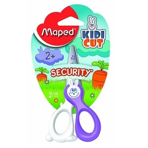 Roll over image to zoom in Maped Kidicut Safety Scissors 4.75 Inch, Assorted Colors (037800)