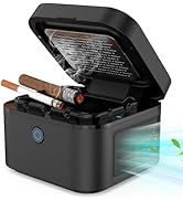 Portable Smokeless Ashtray with Lid,Mini Smell Proof Ash Tray for Car,Detachable Trash Can, Elect...