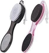YIOYOODA Foot Brush and Pumice Stone for Feet, 4-in-1 Foot File Callus Remover, Feet Scrubber Bru...