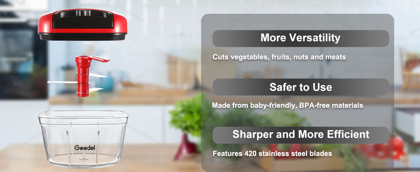 Manual Food Processor Vegetable Chopper fruit chopper