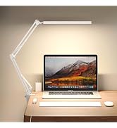 Upgrade Swing Arm LED Desk Lamp with Clamp, 80 LED Beads, 5 Color Modes & 11 Brightness Levels, 3...