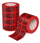 SWRT 6 Roll Premium Danger Do Not Enter Tape, 3 Inch x 1000FT (Total 6000FT) Bright Hazard Tape w...
