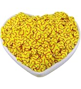 10 Gram Yellow Softball Clay 5mm Slices, Ball Sports Love Polymer Clay, Softball Slime, Nail Art ...