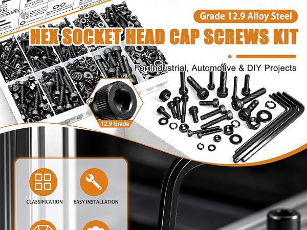 888PCS Metric Screw Assortment Kit